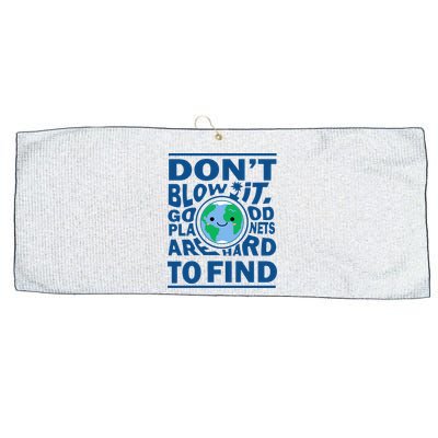 Good Planets Are Hard To Find Earth Day Large Microfiber Waffle Golf Towel