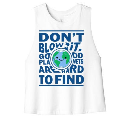 Good Planets Are Hard To Find Earth Day Women's Racerback Cropped Tank