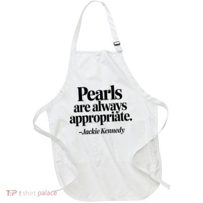 Groovy Pearls Are Always Appropriate  Full-Length Apron With Pockets