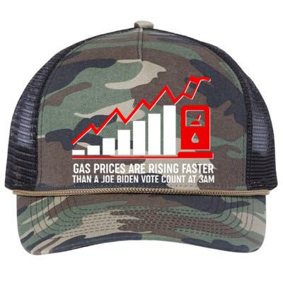 Gas Prices Are Rising Faster Than A Joe Biden Vote Count At 3am Retro Rope Trucker Hat Cap