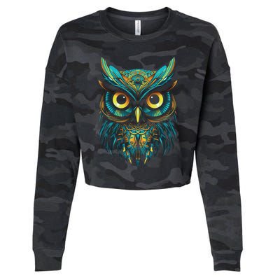 Graffiti Pop Art Of Owl Animal Graphic Tees For Cropped Pullover Crew