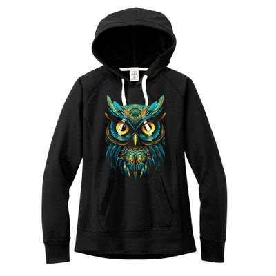 Graffiti Pop Art Of Owl Animal Graphic Tees For Women's Fleece Hoodie