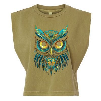 Graffiti Pop Art Of Owl Animal Graphic Tees For Garment-Dyed Women's Muscle Tee