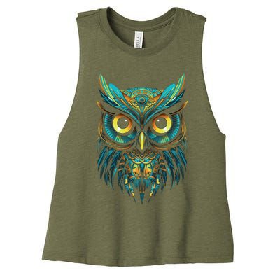 Graffiti Pop Art Of Owl Animal Graphic Tees For Women's Racerback Cropped Tank