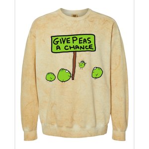 Give Peas A Chance Colorblast Crewneck Sweatshirt