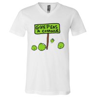 Give Peas A Chance V-Neck T-Shirt