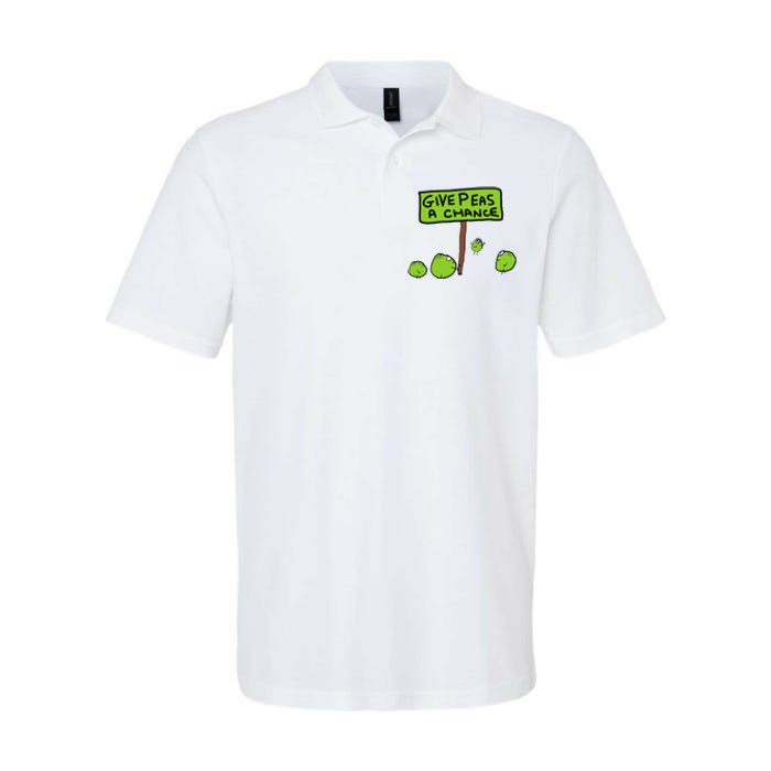 Give Peas A Chance Softstyle Adult Sport Polo