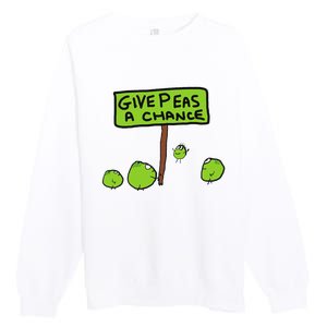 Give Peas A Chance Premium Crewneck Sweatshirt