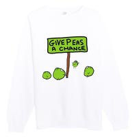 Give Peas A Chance Premium Crewneck Sweatshirt