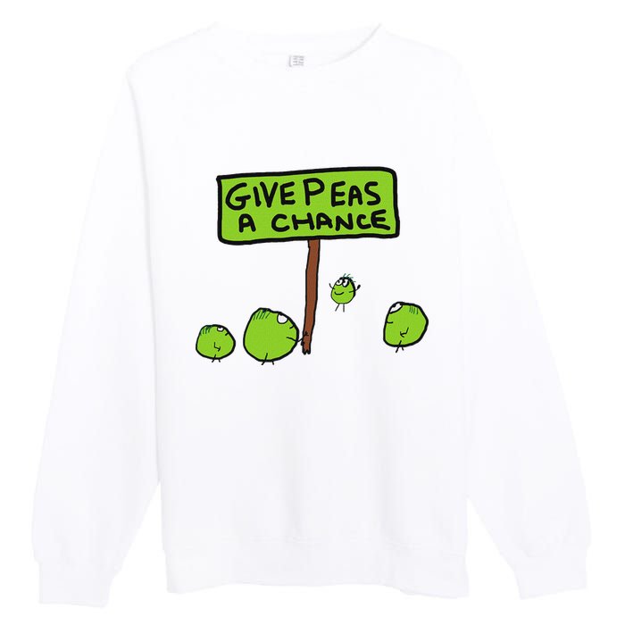 Give Peas A Chance Premium Crewneck Sweatshirt