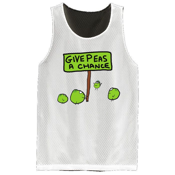 Give Peas A Chance Mesh Reversible Basketball Jersey Tank