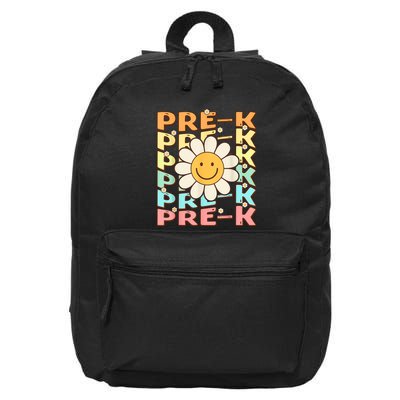 Groovy Prek Back To School Funny First Day Of Prek 16 in Basic Backpack