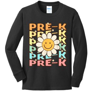 Groovy Prek Back To School Funny First Day Of Prek Kids Long Sleeve Shirt