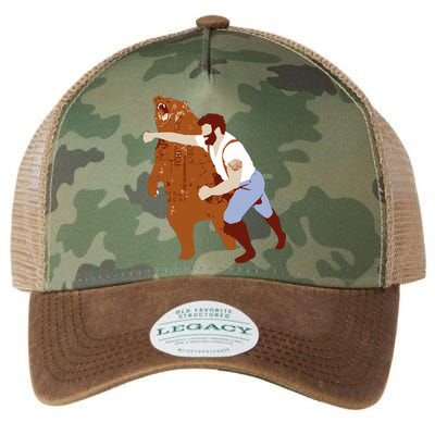 Guy Punching Bear Legacy Tie Dye Trucker Hat