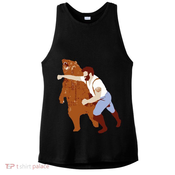 Guy Punching Bear Ladies PosiCharge Tri-Blend Wicking Tank