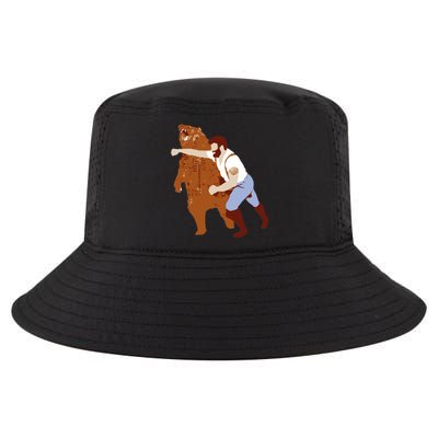 Guy Punching Bear Cool Comfort Performance Bucket Hat