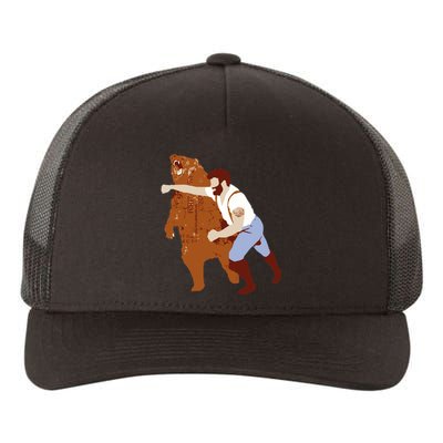 Guy Punching Bear Yupoong Adult 5-Panel Trucker Hat