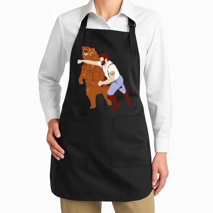 Guy Punching Bear Apron