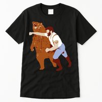Guy Punching Bear Tall T-Shirt