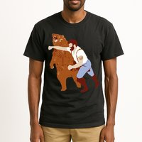 Guy Punching Bear Tall T-Shirt