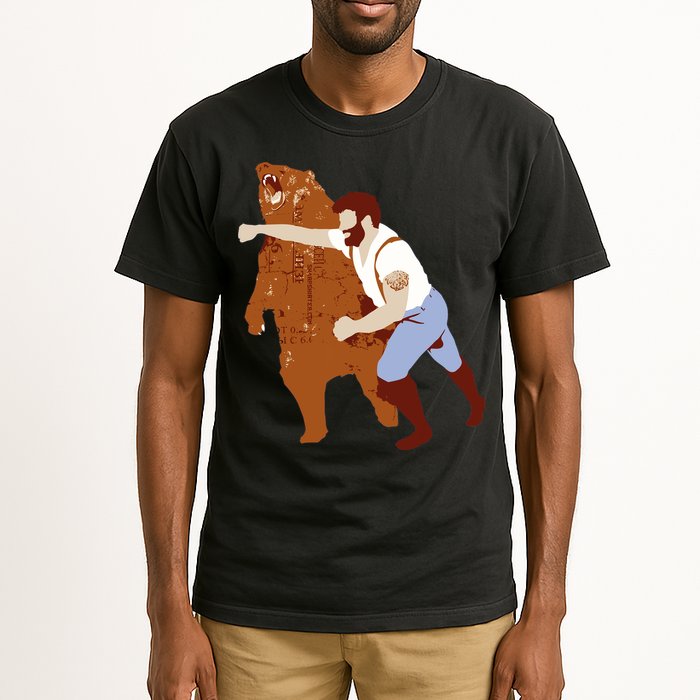 Guy Punching Bear Tall T-Shirt