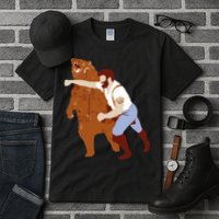 Guy Punching Bear Tall T-Shirt