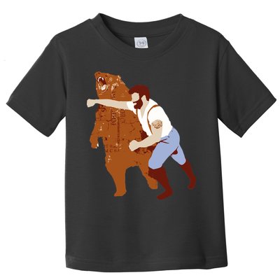 Guy Punching Bear Toddler T-Shirt