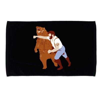 Guy Punching Bear Microfiber Hand Towel