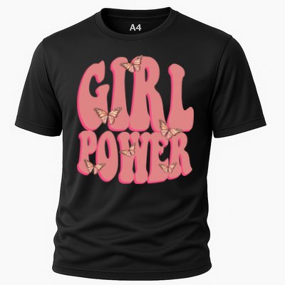 Girl Power Butterfly Retro Performance Shirt