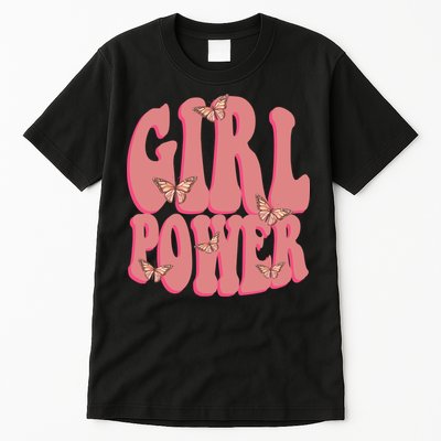 Girl Power Butterfly Retro Tall T-Shirt