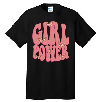 Girl Power Butterfly Retro Tall T-Shirt