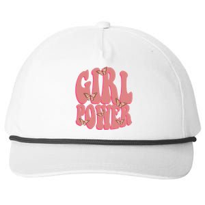 Girl Power Butterfly Retro Snapback Five-Panel Rope Hat