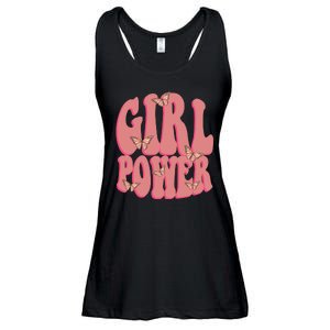 Girl Power Butterfly Retro Ladies Essential Flowy Tank