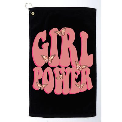 Girl Power Butterfly Retro Golf Towel