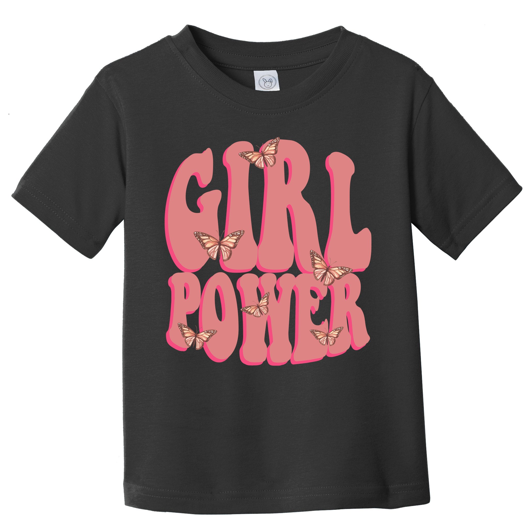 Girl Power Butterfly Retro Toddler T-Shirt