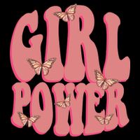 Girl Power Butterfly Retro Full Zip Hoodie