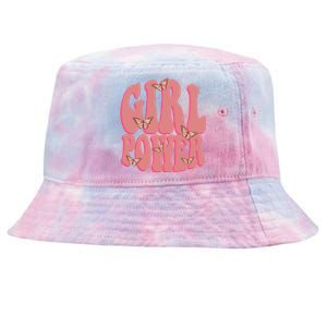 Girl Power Butterfly Retro Tie-Dyed Bucket Hat