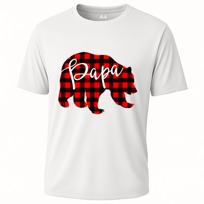 Gray Papa Bear Matching Family Christmas Plaid Buffalo Check Performance Shirt