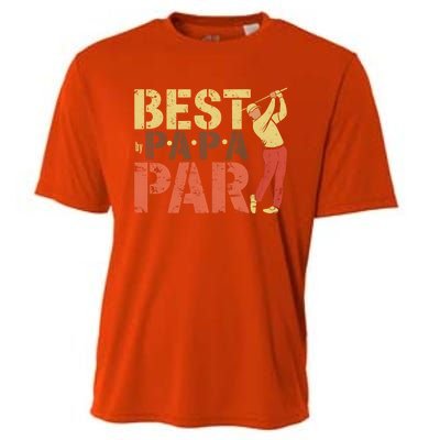 Golfing Papa Best By Par Funny Golfing Dad Golf Gift Great Gift Cooling Performance Crew T-Shirt