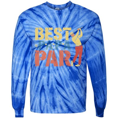 Golfing Papa Best By Par Funny Golfing Dad Golf Gift Great Gift Tie-Dye Long Sleeve Shirt