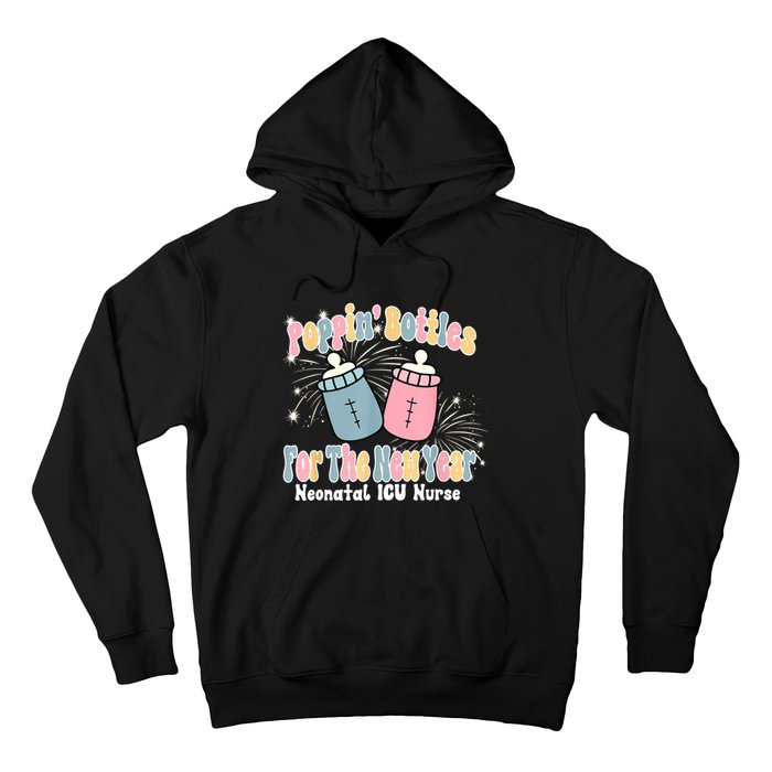 Groovy Poppin Bottles For The New Year Funny Nicu Nurse Xmas Hoodie