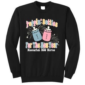 Groovy Poppin Bottles For The New Year Funny Nicu Nurse Xmas Tall Sweatshirt