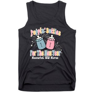 Groovy Poppin Bottles For The New Year Funny Nicu Nurse Xmas Tank Top