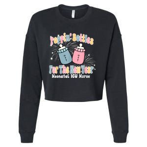 Groovy Poppin Bottles For The New Year Funny Nicu Nurse Xmas Cropped Pullover Crew