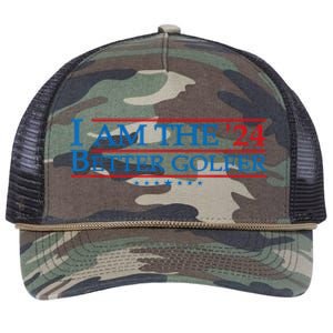 Golf Player Better Golfer 2024 Election Campaign Political Gift Retro Rope Trucker Hat Cap