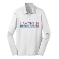 Golf Player Better Golfer 2024 Election Campaign Political Gift Silk Touch Performance Long Sleeve Polo