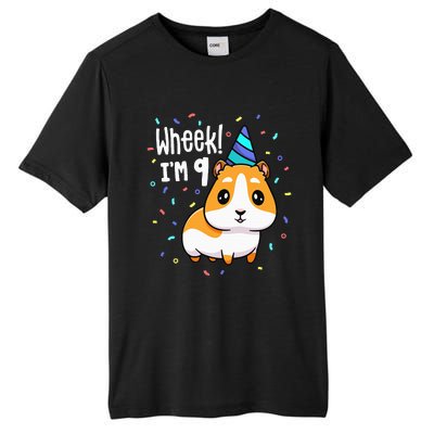 Guinea Pig Birthday Party Wheek 9 Year Old 9th Outfit Tall Fusion ChromaSoft Performance T-Shirt