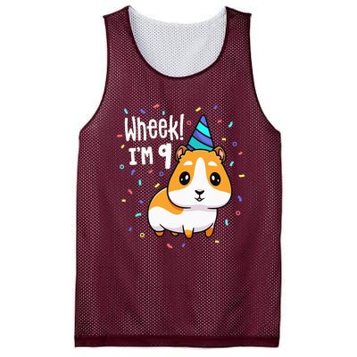 Guinea Pig Birthday Party Wheek 9 Year Old 9th Outfit Mesh Reversible Basketball Jersey Tank