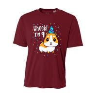 Guinea Pig Birthday Party Wheek 9 Year Old 9th Outfit Performance Sprint T-Shirt