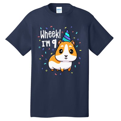 Guinea Pig Birthday Party Wheek 9 Year Old 9th Outfit Tall T-Shirt